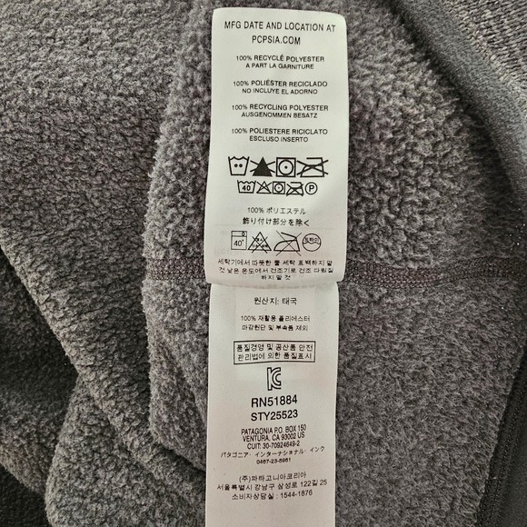PATAGONIA Gray Worn Wear Men's Better 1/4 Zip Pullover Knit Fleece Sweater Sz L - Picture 11 of 15